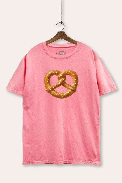 Baked Pretzel Graphic Mineral Wash Boxy Tee