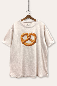 pretzel graphic mineral wash boxy tee