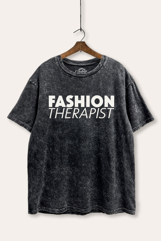 Fashion Therapist Graphic Mineral Wash Boxy Tee