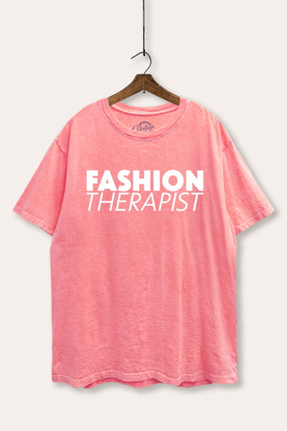 Fashion Therapist Graphic Mineral Wash Boxy Tee