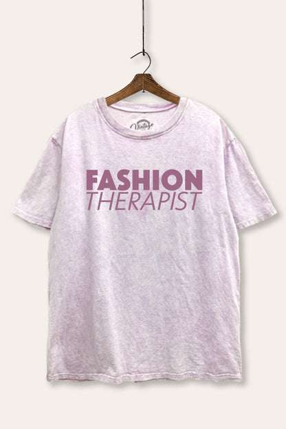 Fashion Therapist Graphic Mineral Wash Boxy Tee
