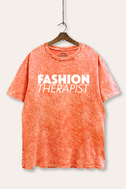 Fashion Therapist Graphic Mineral Wash Boxy Tee