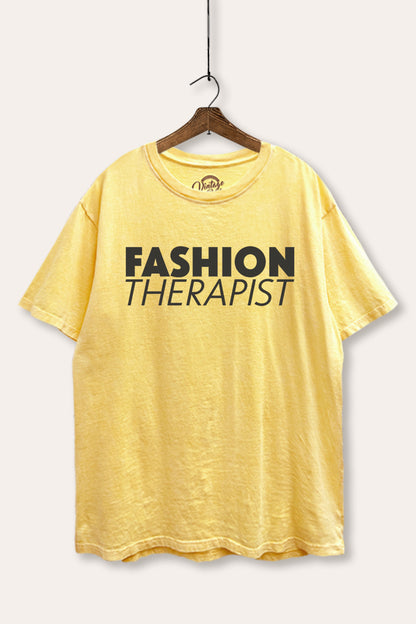 Fashion Therapist Graphic Mineral Wash Boxy Tee