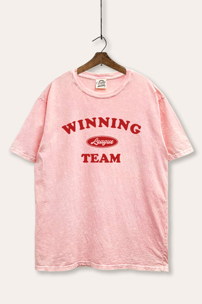 Winning Team League Sports Graphic Mineral Wash Boxy Tee