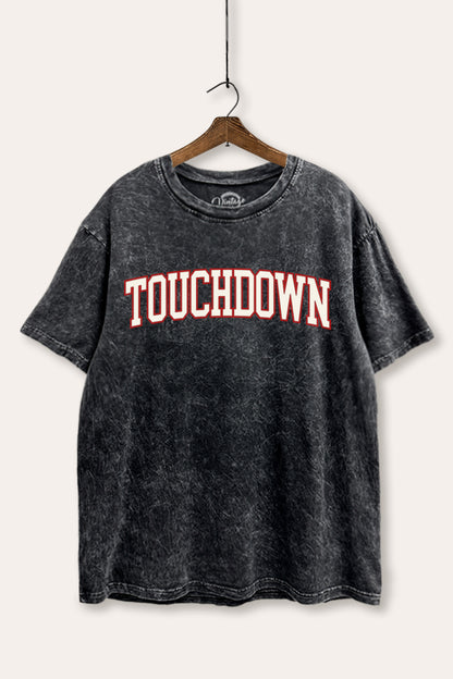Touchdown Collegiate Sports Graphic Mineral Wash Boxy Tee