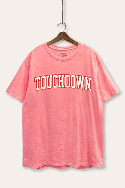 Touchdown Collegiate Sports Graphic Mineral Wash Boxy Tee