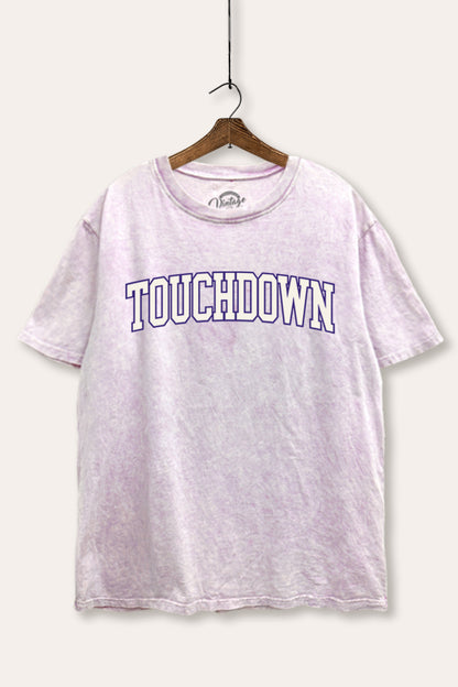 Touchdown Collegiate Sports Graphic Mineral Wash Boxy Tee