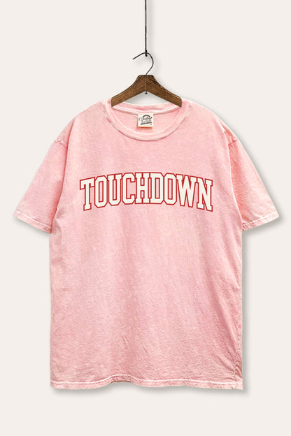 Touchdown Collegiate Sports Graphic Mineral Wash Boxy Tee