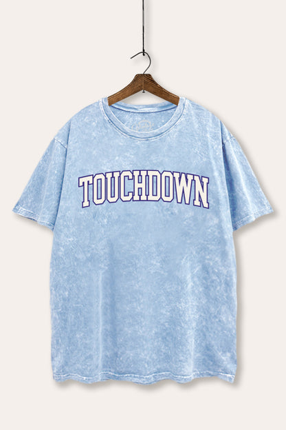 Touchdown Collegiate Sports Graphic Mineral Wash Boxy Tee
