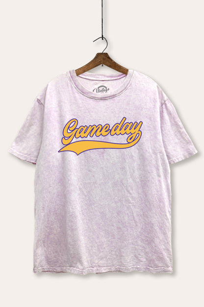 Game Day Varsity Sports Graphic Mineral Wash Boxy Tee