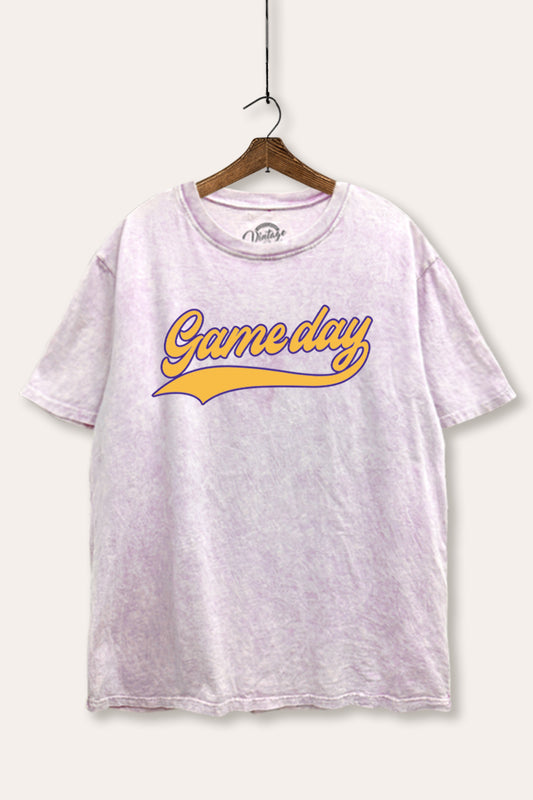 Game Day Varsity Sports Graphic Mineral Wash Boxy Tee
