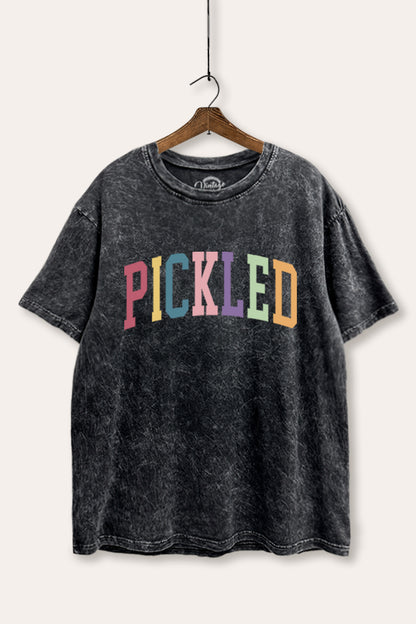Pickled Colorful Sports Graphic Mineral Wash Boxy Tee