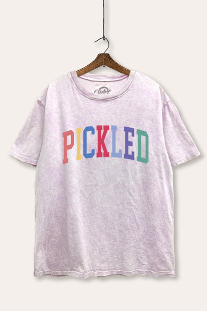 Pickled Colorful Sports Graphic Mineral Wash Boxy Tee