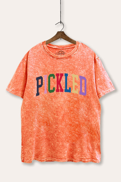 Pickled Colorful Sports Graphic Mineral Wash Boxy Tee