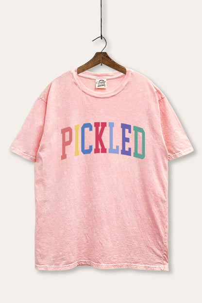 Pickled Colorful Sports Graphic Mineral Wash Boxy Tee