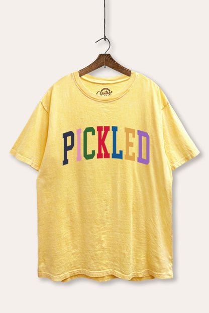 Pickled Colorful Sports Graphic Mineral Wash Boxy Tee