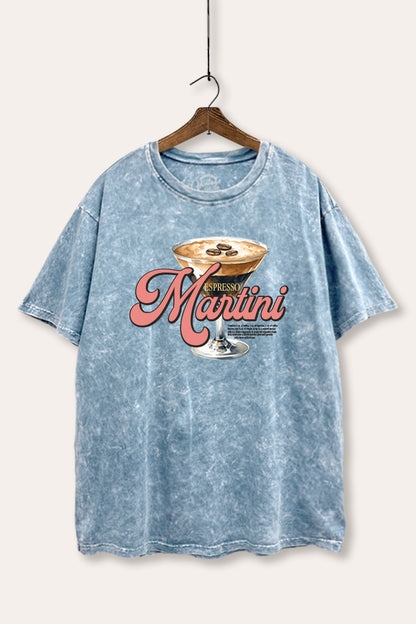 Espresso Martini Graphic Mineral Wash Boxy Tee
