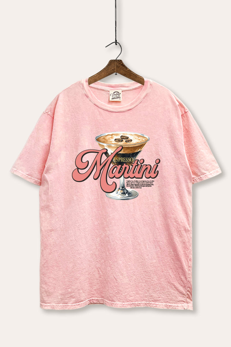 espresso martini graphic mineral wash boxy tee