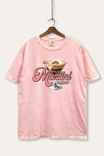 Espresso Martini Graphic Mineral Wash Boxy Tee