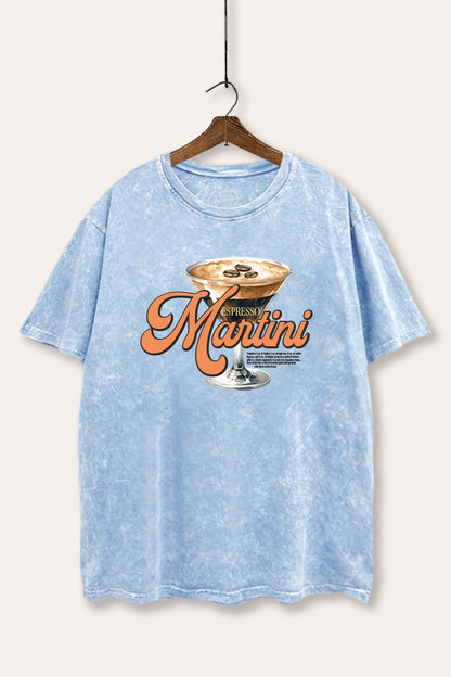 Espresso Martini Graphic Mineral Wash Boxy Tee