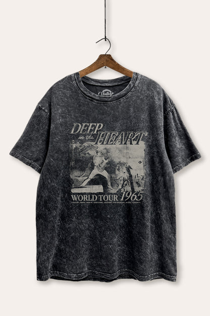 World Tour Music Concert Graphic Mineral Wash Boxy Tee