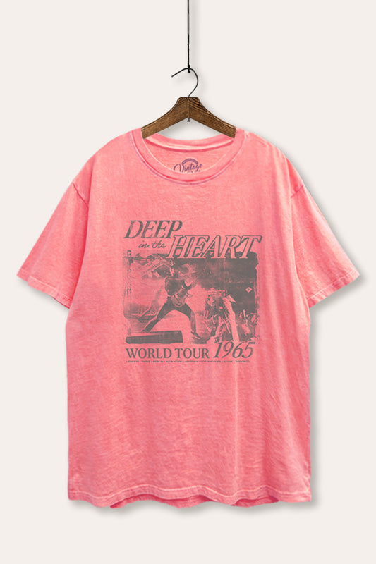 World Tour Music Concert Graphic Mineral Wash Boxy Tee