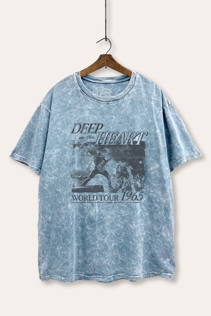 World Tour Music Concert Graphic Mineral Wash Boxy Tee