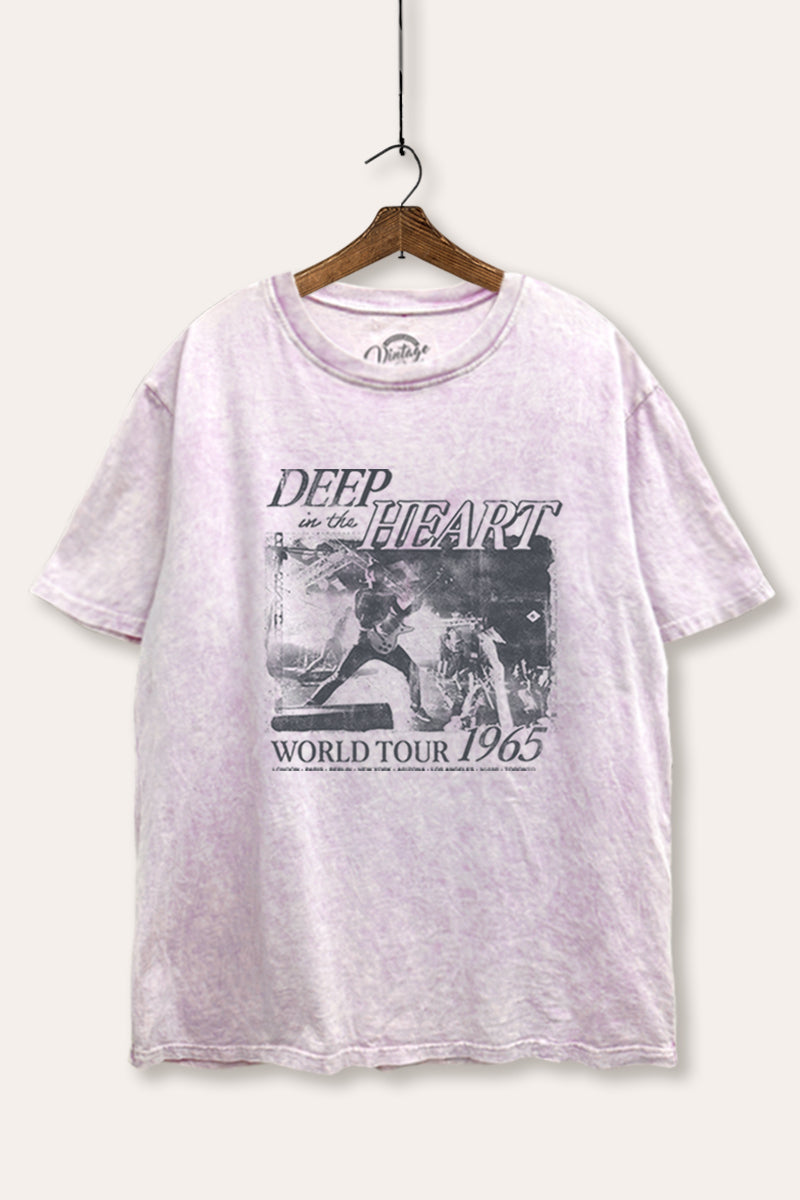 World Tour Music Concert Graphic Mineral Wash Boxy Tee