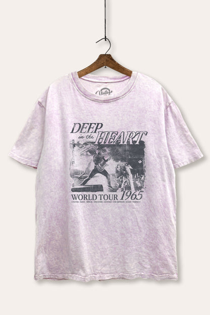 World Tour Music Concert Graphic Mineral Wash Boxy Tee