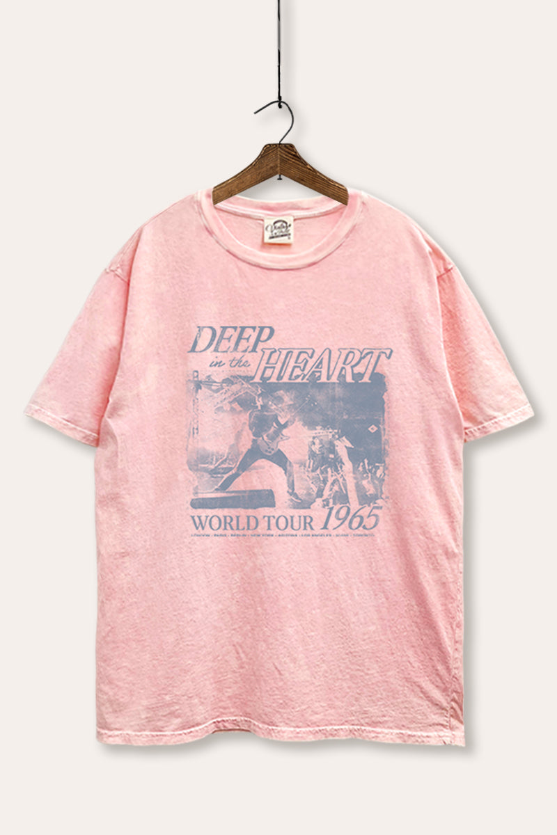 World Tour Music Concert Graphic Mineral Wash Boxy Tee