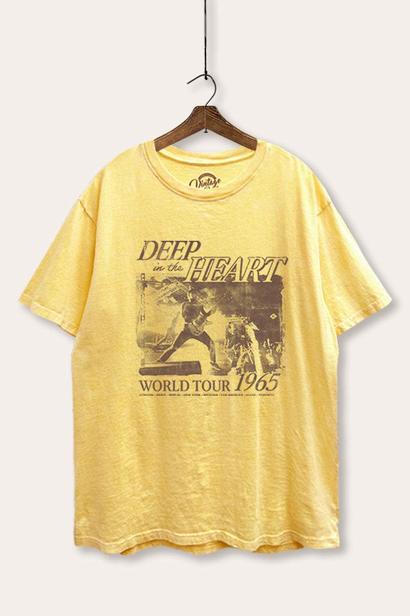 World Tour Music Concert Graphic Mineral Wash Boxy Tee