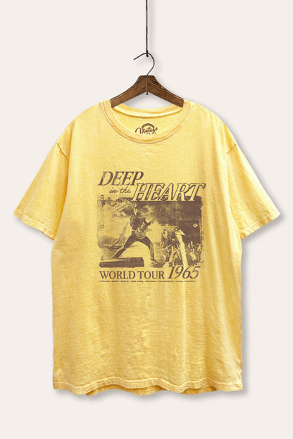 World Tour Music Concert Graphic Mineral Wash Boxy Tee