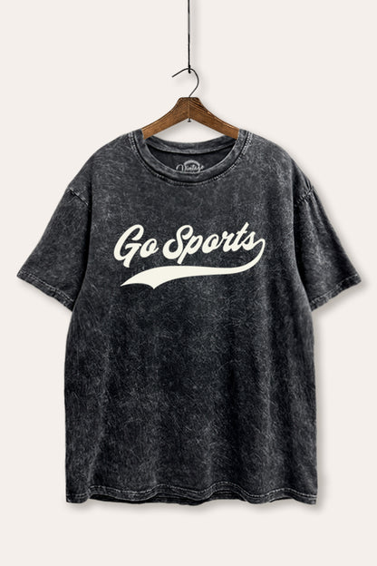 Go Sports Varsity Graphic Mineral Wash Boxy Tee