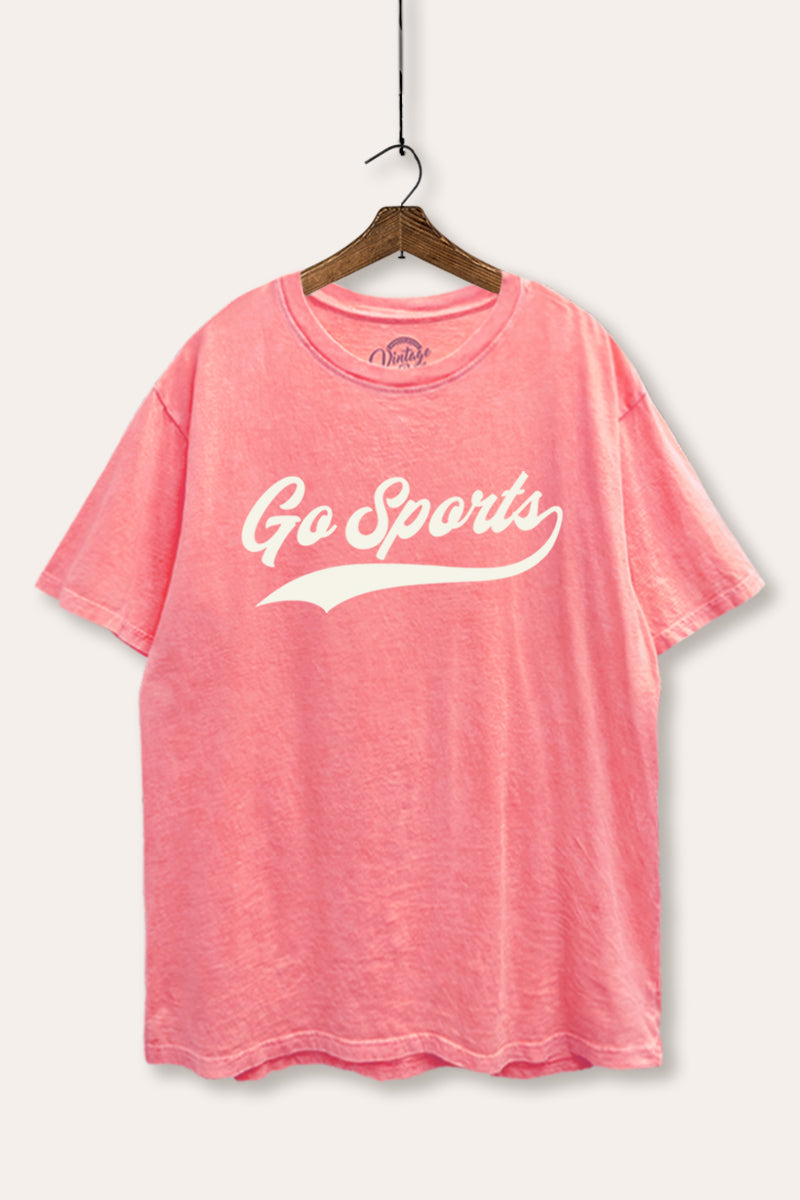Go Sports Varsity Graphic Mineral Wash Boxy Tee