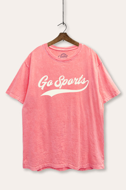 Go Sports Varsity Graphic Mineral Wash Boxy Tee