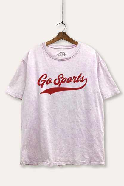 Go Sports Varsity Graphic Mineral Wash Boxy Tee