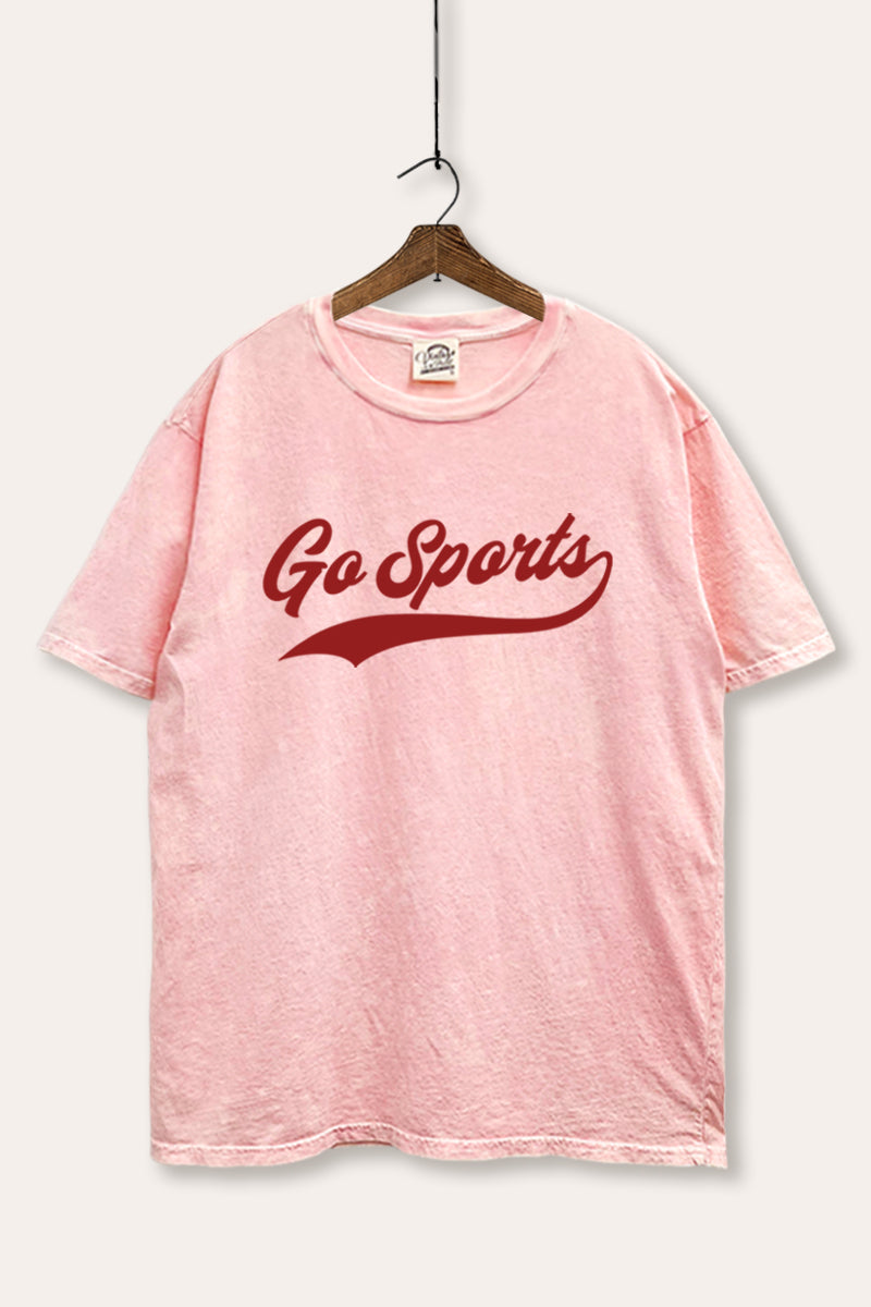 Go Sports Varsity Graphic Mineral Wash Boxy Tee