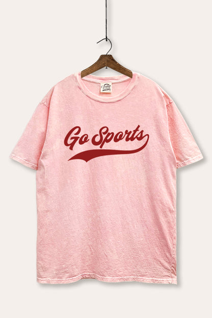 Go Sports Varsity Graphic Mineral Wash Boxy Tee