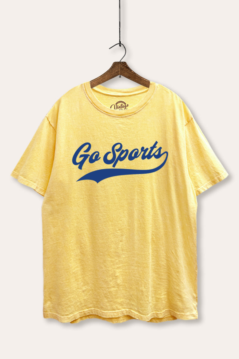 Go Sports Varsity Graphic Mineral Wash Boxy Tee