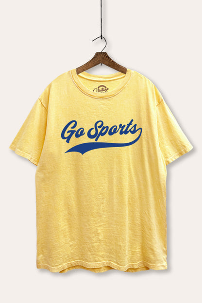 Go Sports Varsity Graphic Mineral Wash Boxy Tee