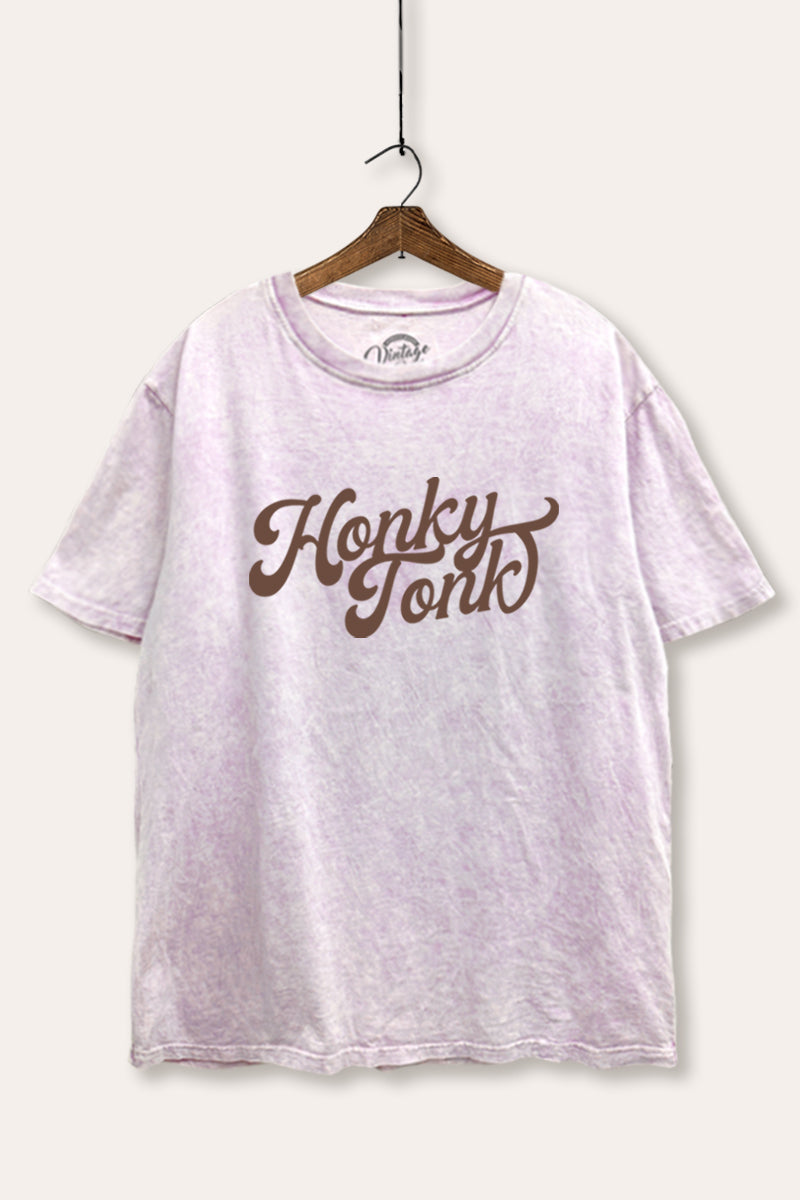 honky tonk graphic mineral wash boxy tee