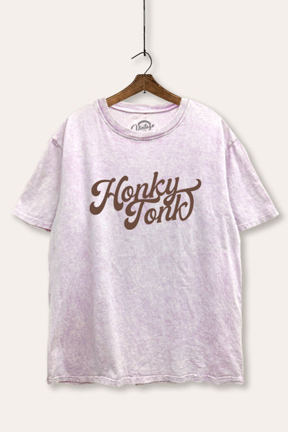 Honky Tonk Graphic Mineral Wash Boxy Tee