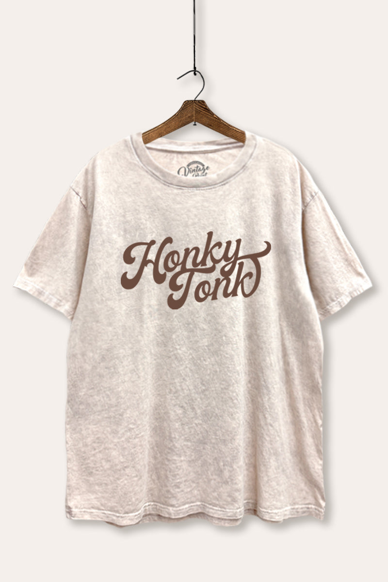 honky tonk graphic mineral wash boxy tee