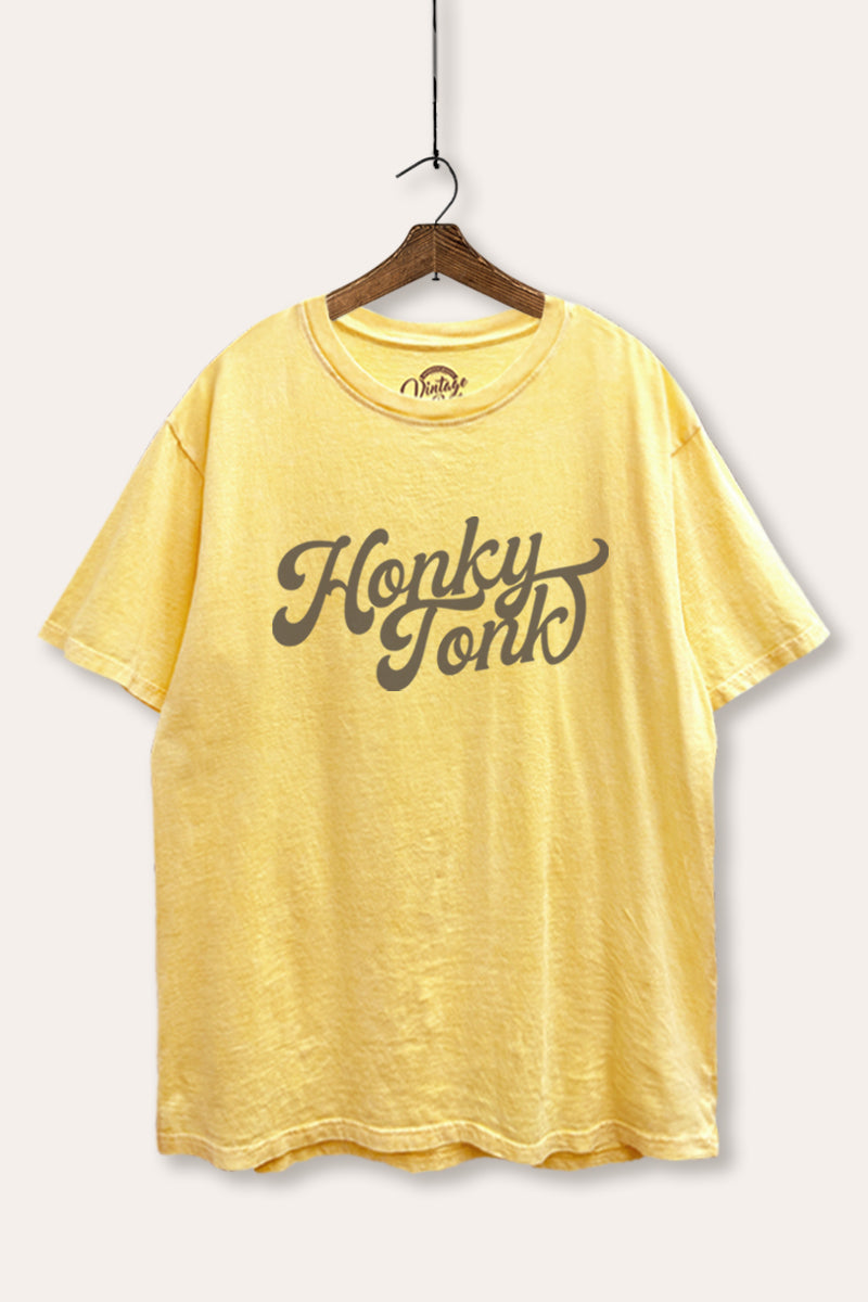honky tonk graphic mineral wash boxy tee