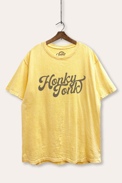 Honky Tonk Graphic Mineral Wash Boxy Tee