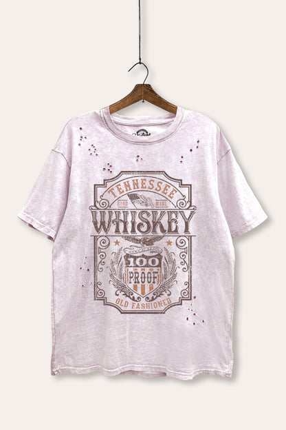 Tennessee Whiskey Graphic Mineral Wash Distress Tee