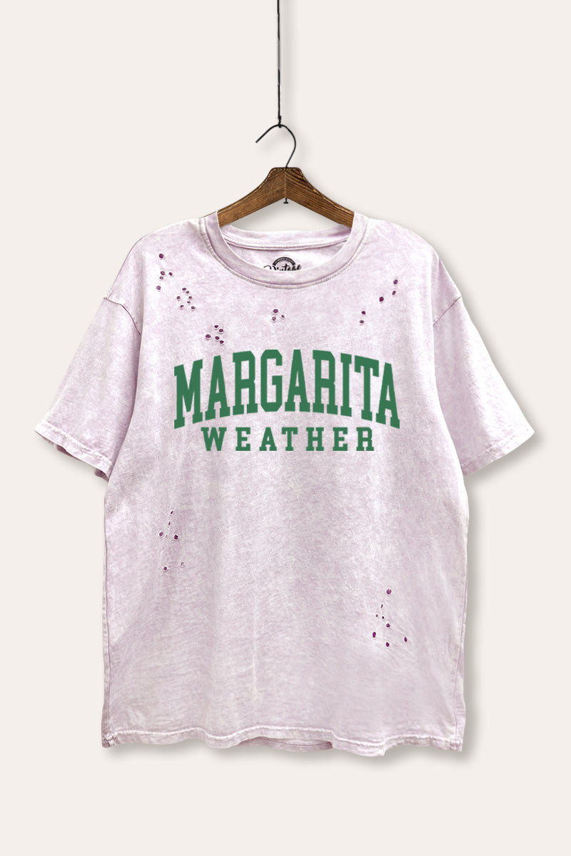 "margarita weather" laser cut boxy graphic tee