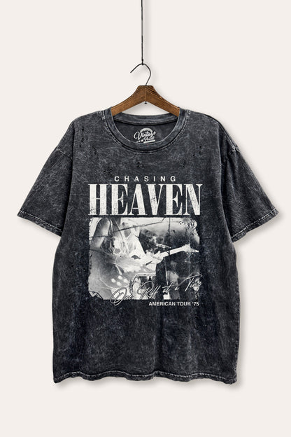 Rock American Tour Graphic Mineral Wash Laser Distress Tee