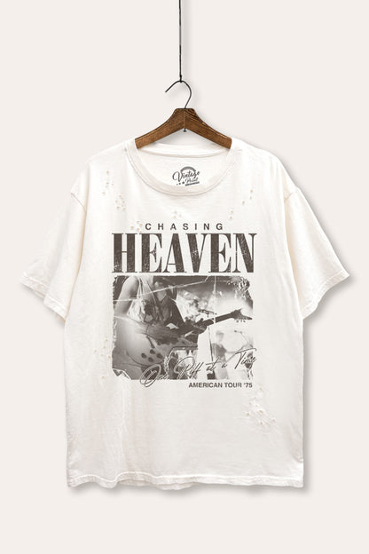Rock American Tour Graphic Mineral Wash Laser Distress Tee