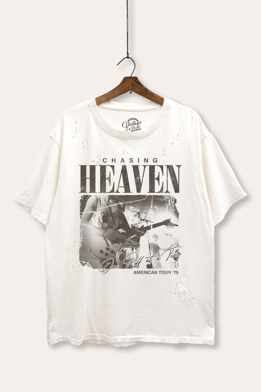 Rock American Tour Graphic Mineral Wash Laser Distress Tee